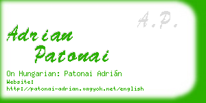 adrian patonai business card